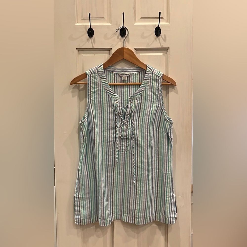 Tommy Bahama woman’s linen tank size small